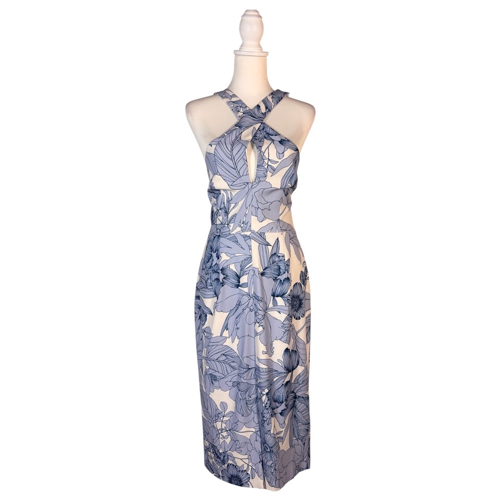 Keepsake the Label Love Notes Floral Midi Dress Women's L Sheath Island Chic